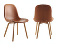 Sillas de comedor de cuero 50x55x85 cm - marrón - diseño moderno para comedor