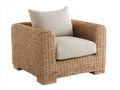 Sillón de ratán 102x92x83 cm - Ratán natural-Beige claro - Diseño moderno con reposabrazos anchos