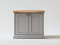 Aparadores de madera 100x42x90 cm - gris-madera natural - diseño clásico con 2 puertas para salón y comedor