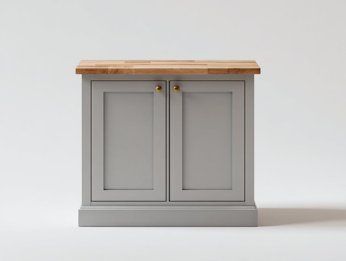 Aparadores de madera 100x42x90 cm - gris-madera natural - diseño clásico con 2 puertas para salón y comedor