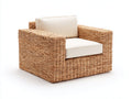 Sillones de ratán 95x85x75 cm - marrón claro - diseño natural para exterior