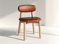 Sillas de comedor - estructura de madera 48 x 55 x 82 cm - marrón-madera natural - diseño moderno con asiento y respaldo tapizados